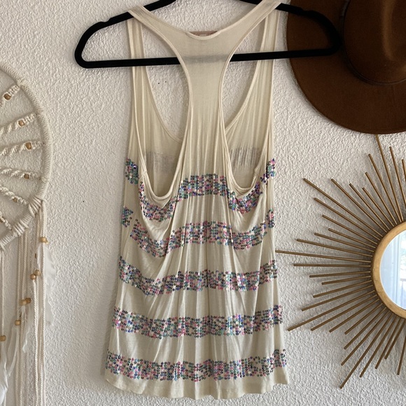 Corey Lynn Calter | Stripe Sequin Razorback Tank | Small - Picture 6 of 6